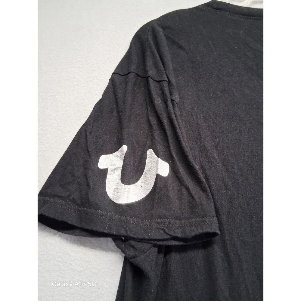 True‎ Religion T-Shirt Extra Large Black Cotton Short Sleeve Horseshoe Logo XL